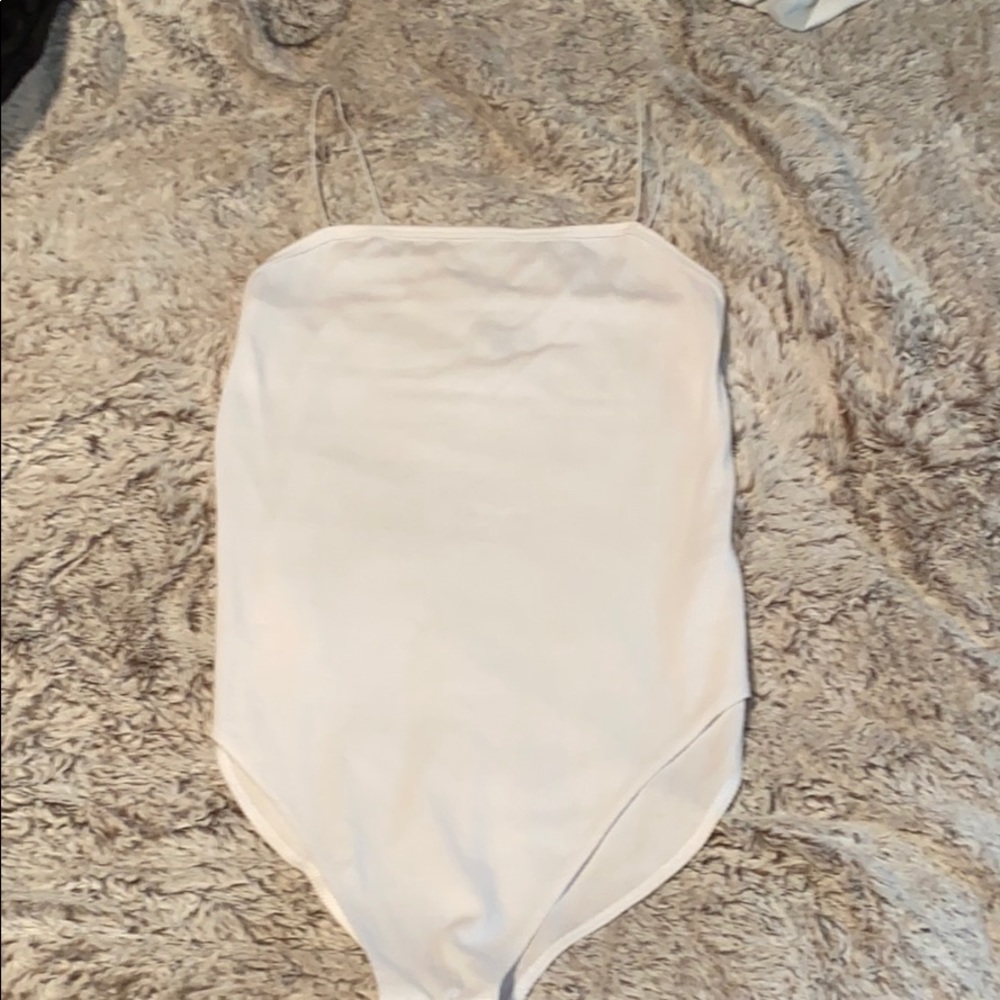 White thin strapped body suit